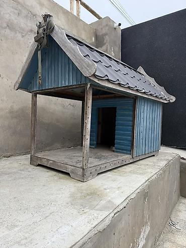 it ucun paltar: Açıq hava üçün taxtadan it evi - Material: möhkəm taxta karkas, yan — 1