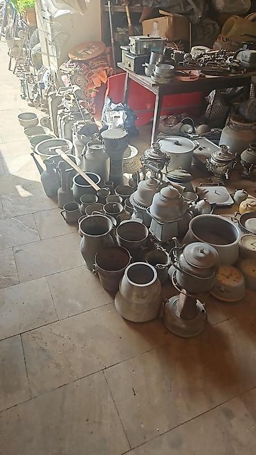 samovar: Antik kolleksiya – metal samovar və dekorativ dəmir/çiğ döküm — 5