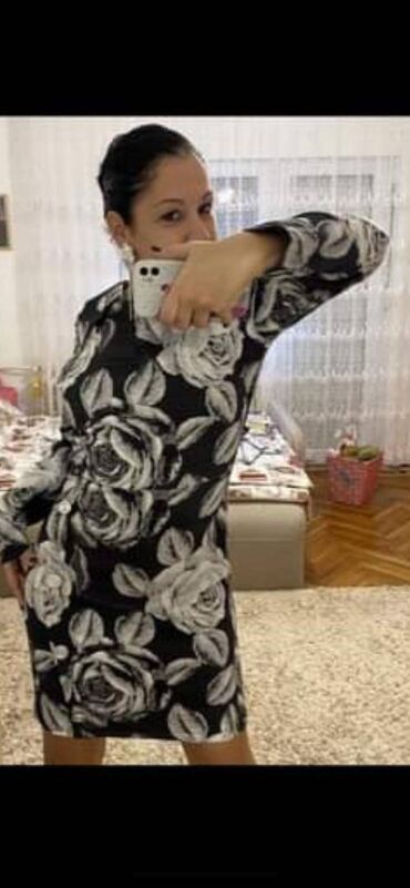 Haljine: PS Fashion XL (EU 42), bоја - Siva, Dugih rukava — 7
