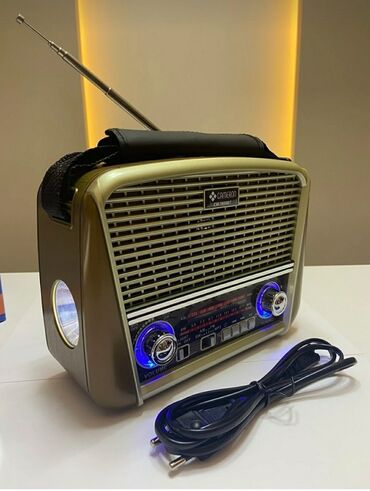 Radio: Nostalji görünüşlü səs gücləndirici Fm radio Bluetooth USB flashkart — 2