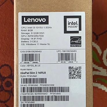 qrafik planşet irşad: Lenovo IdeaPad Slim 3 14IRU8 (82X6) – Abyss Blue rəng Texniki — 1