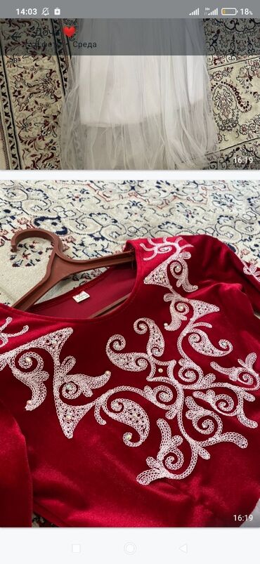 оверсайз одежды: Детское платье, цвет - Красный