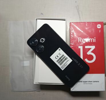 телефон ред: Redmi, Redmi 13, 128 ГБ, цвет - Черный, 2 SIM