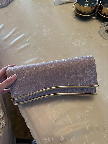 Çantalar: Zərif qadın clutch çantası - Rəng: açıq bənövşəyi/lilac, parıltılı — 2