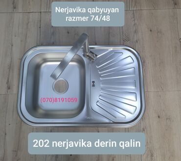 Mətbəx çanaqları: Qabyuyan moykalar nerjavika paslanmayan. leke saxlamayan. derin — 5