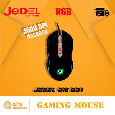 oyun kompüterləri: Jedel Gm801 Esport RGB Macro Gaming Mouse Gm 801 Modeli Rgb-dir. 10