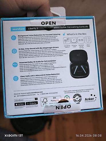 bluetooth nausnikler: Yeni Simsiz (Bluetooth) Qulaqcıqlar, Anker, rəng - Qara — 2
