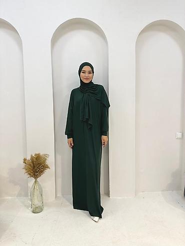 Повседневные платья: Повседневное платье, Made in KG, Осень-весна, Длинная модель, Трикотаж, Оверсайз, XL — 6