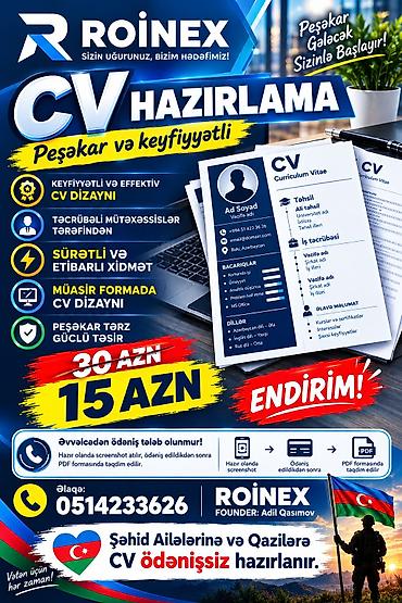 part time is sumqayit: Peşəkar CV hazırlama xidməti – ROiNEX - Keyfiyyətli və effektiv CV — 1