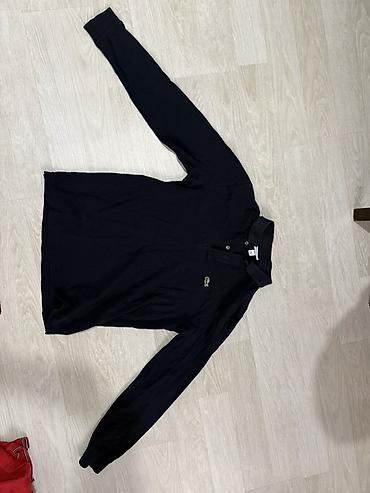 натуральная замша: Мужская рубашка, M, Lacoste, Б/у, цвет - Синий, Самовывоз — 1