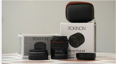 Объективы и фильтры: Rokinon 45mm f1.8 (Sony e mount) Əlavə olaraq Lens station. Obyektivin