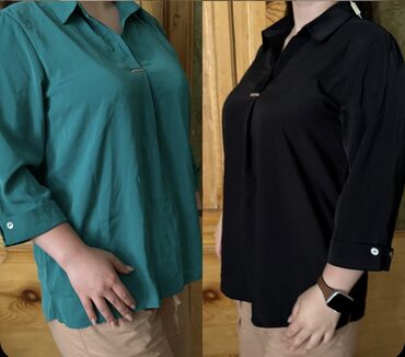женская рубашка вискоза: Блузка, Классическая модель, Однотонный