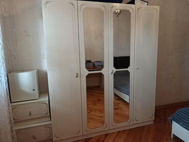 uşaq kravatları 2 mertebe: 2 односпальные кровати, Шкаф, Трюмо, Тумба, Турция, Б/у