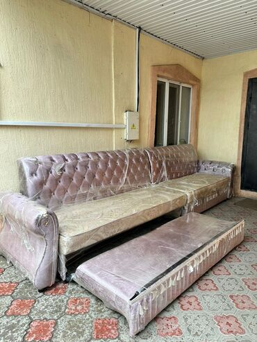 диван из дерева: Диван-кровать, цвет - Бежевый