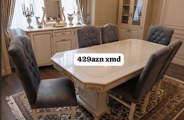 Klassik üslubda yemək otağı dəsti - Dəst tərkibi: 1 ədəd düzbucaqlı