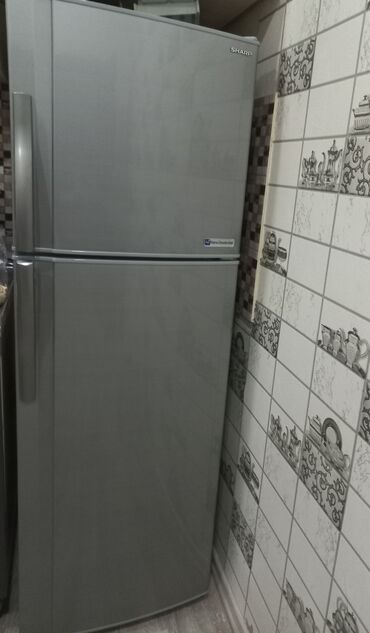 sharp soyuducu servis: Б/у Холодильник Sharp, No frost, Двухкамерный, цвет - Серый