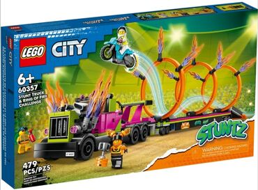 игрушки грузовики: Lego City 🏙️ 60357Трюковый грузовик и огненное кольцо 🏍️