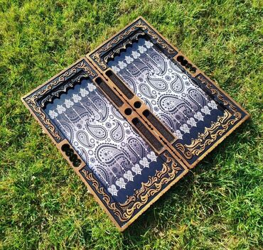 Nərdlər: Məhsul: Nərd dəsti – tematik dizaynlı - Lövhə: Qara fon üzərində — 7