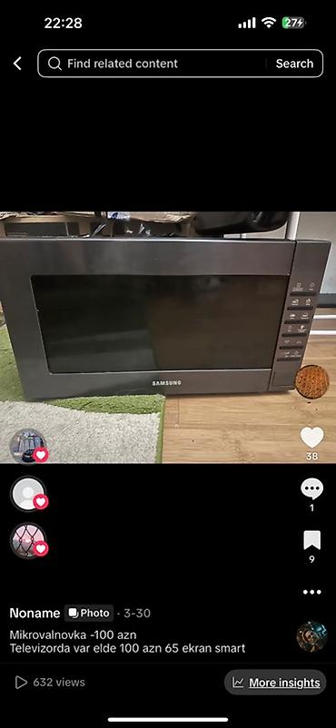 panasonic music centre: Samsung mikrodalğalı soba - Brend: Samsung - Növ: Mikrodalğalı soba - — 1