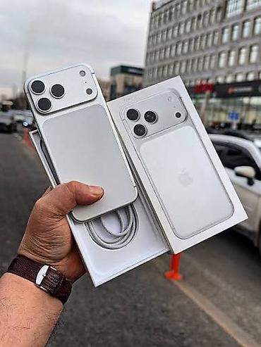 IPhone 17 Pro Max, Новый, 256 ГБ, Белый, Кабель, Коробка, 100 %