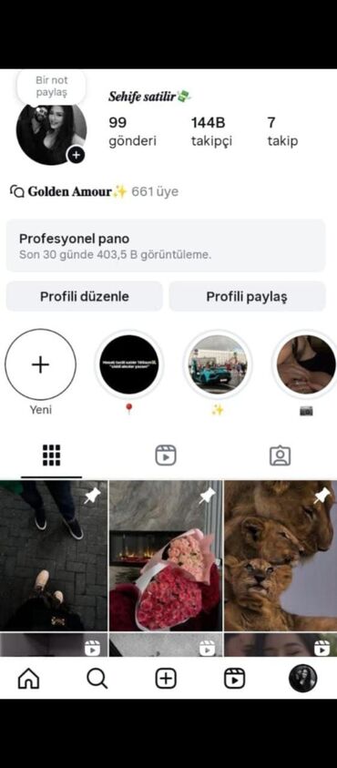 Boşqablar: Instagram hesabı, “Golden Amour” adlı 661 üzvü olan bir qrupun idarə