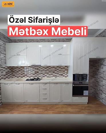 Özəl sifarişlə hazırlanmış mətbəx mebeli - Klassik dizaynlı, krem