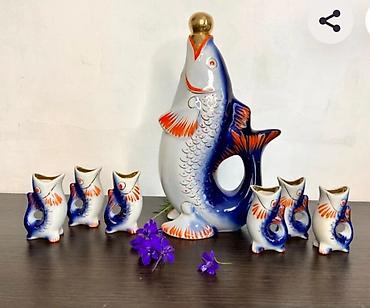 yeni il sufreleri instagram: Porcelain balıq fiqurlu süfrə dəsti - Komplekt: 1 ədəd böyük qrafin — 1