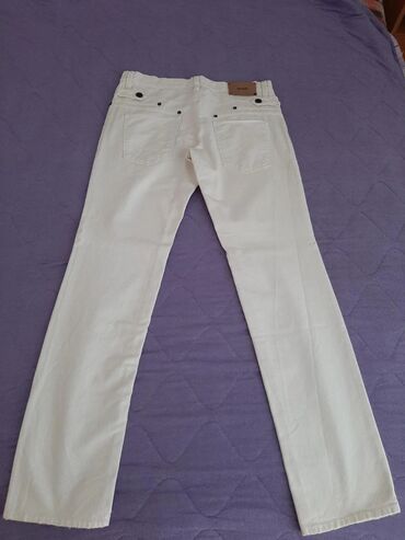 crvene kozne pantalone: BOSS muške pantalone, beli dzins, original, nove, br.W35 L34
