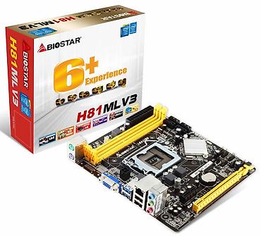 материнская плата h81: Материнская плата для ПК, Б/у, Biostar, LGA1150, Micro-ATX — 1