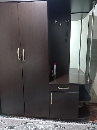 Ev üçün mebel: Qapıdaxili dəhliz üçün funksional dolab-komod dəsti - Material: tünd — 2