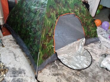 Отверткалар: Палатка:
2м/2м/1.3м
вес.1.4кг.
2 входа - 2 окна(сетка)