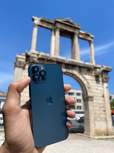 айфон до 3000: IPhone 12 Pro, Б/у, 128 ГБ, Pacific Blue, Защитное стекло, Чехол, 79 %