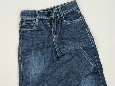 jeansy z zamkiem na nogawce: Spodnie jeansowe, Tchibo, 5-6 lat, 116, stan - Dobry