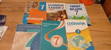 Kitablar, jurnallar, CD, DVD: 7 ci sinif kitablar.tezedi.her biri 4 m