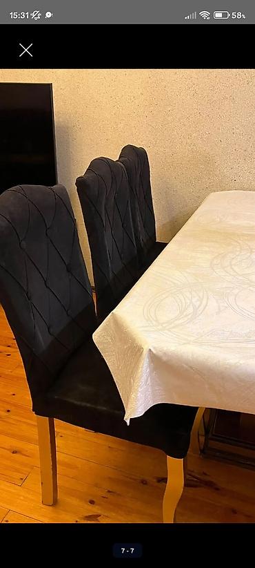 ustullar: Məhsul: Yumşaq oturacaqlı yemək otağı stulları (6 ədəd ) TƏCILI — 4