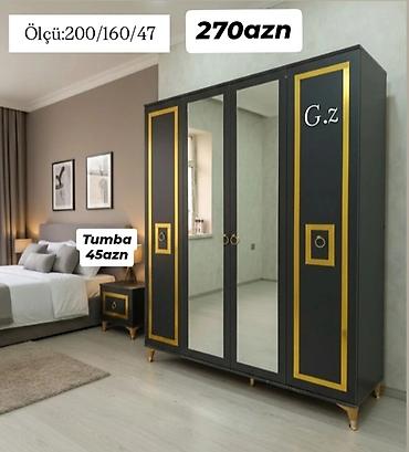 *Dolab 4 qapılı ✔️ 270Azn* ✔️Ölçü:200/160/47 ✔️İstehsal Rusiya Laminat