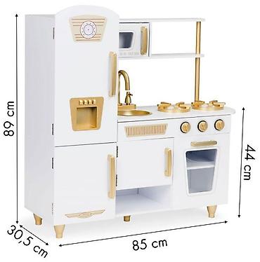 sandale clara barson: Velika drvena kuhinja za decu – White & Gold (ECO TOYS) Šifra — 6