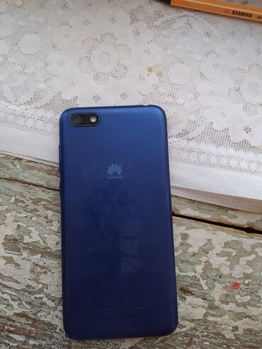 телефон huawei honor 3: Huawei Y5 Prime, Б/у, 16 ГБ, цвет - Голубой, 2 SIM