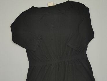 czarna sukienki z bufiastymi rękawami: Sukienka, 2XL, stan - Dobry