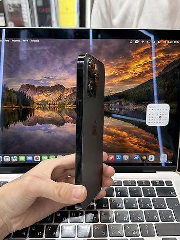 айфл: IPhone 14 Pro Max, Б/у, 128 ГБ, Black Titanium, Защитное стекло, Чехол, 81 % — 2