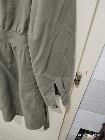Košulje: Odlična H&M maslinasto zelena košulja-haljina / vl 38 sa — 12