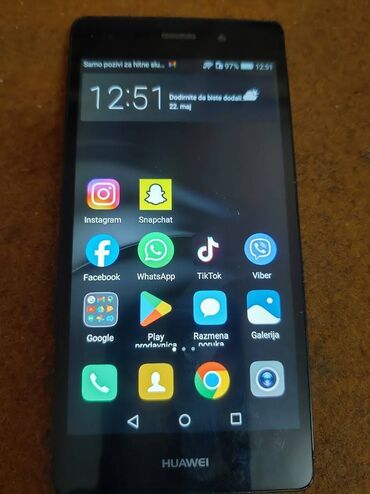 iphone 12 polovni telefoni: Huawei P8 Lite, 16 GB, color - Black
