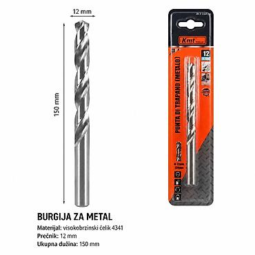 KMT 4341 burgija za metal sa ojačanom ivicom 12 mm Opis: - Burgija za