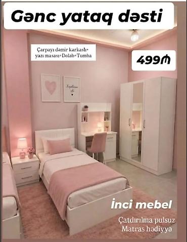 kitab skafi: Qız üçün, Yeni, Təknəfərlik çarpayı, Dolab — 1
