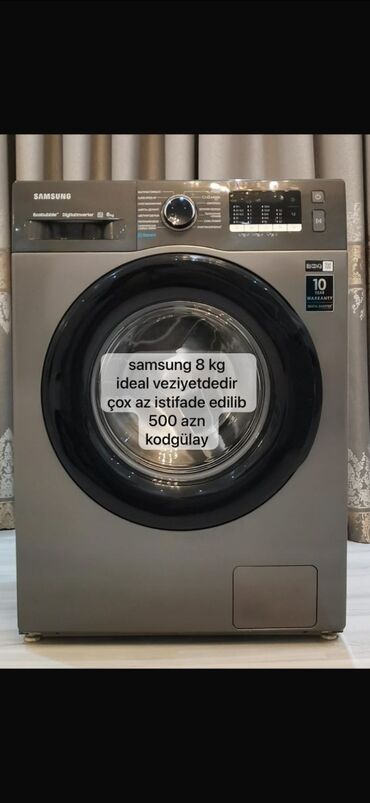 avto maqnitola: Paltaryuyan maşın Samsung, 8 kq, Avtomat, Qurutmasız, Kredit yoxdur