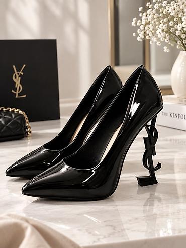 Туфли: Туфли, 37, Yves Saint Laurent, Б/у, цвет - Черный, Самовывоз, Платная доставка — 1