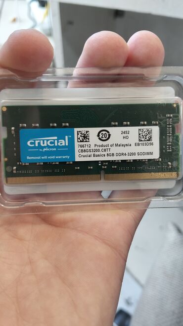 notebook soyuducu: Operativ yaddaş (RAM) Corsair, 8 GB, 3200 Mhz, DDR4, Noutbuk üçün, Yeni