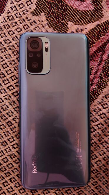 Redmi: Redmi Note 10, 128 GB, rəng - Göy, Barmaq izi
