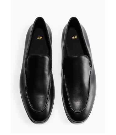 кожаные балетки: Мужские туфли, 42, H&M, Новый, цвет - Черный, Самовывоз, Платная доставка