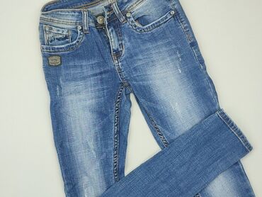 spodnie jeans damskie wysoki stan allegro: Jeansy, 2XS, stan - Dobry